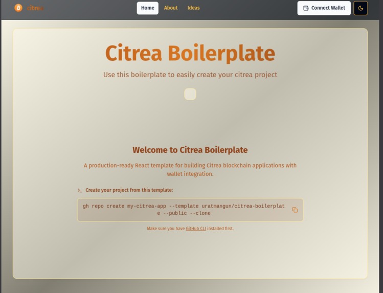 Citrea Boilerplate – screenshot 1