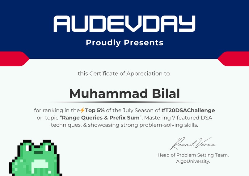 T20DSAChallenge by Bilal Ashiq  – screenshot 4