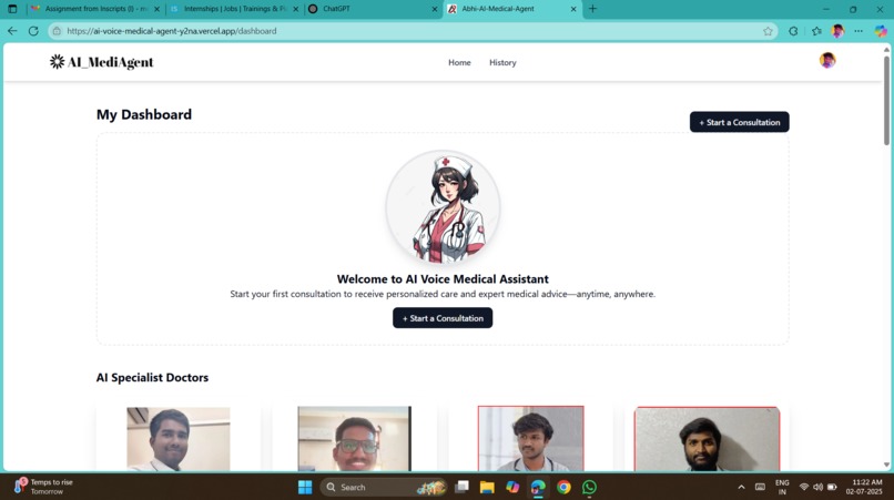 AI Voice Medical Agent  – screenshot 1