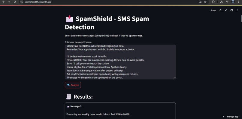 SpamShield – screenshot 1