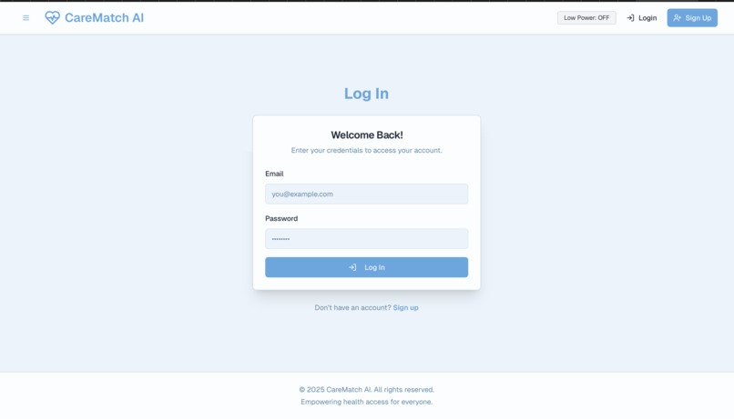 CAREMATCH AI – screenshot 1