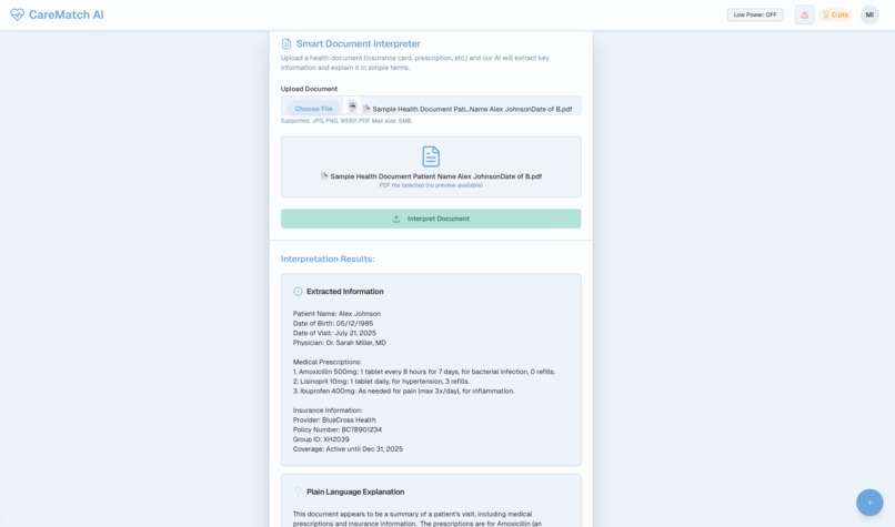 CAREMATCH AI – screenshot 5