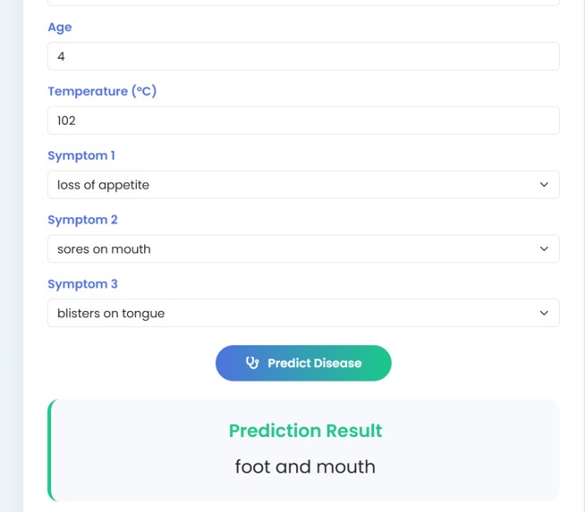 LiveStock Disease Predictor – screenshot 1