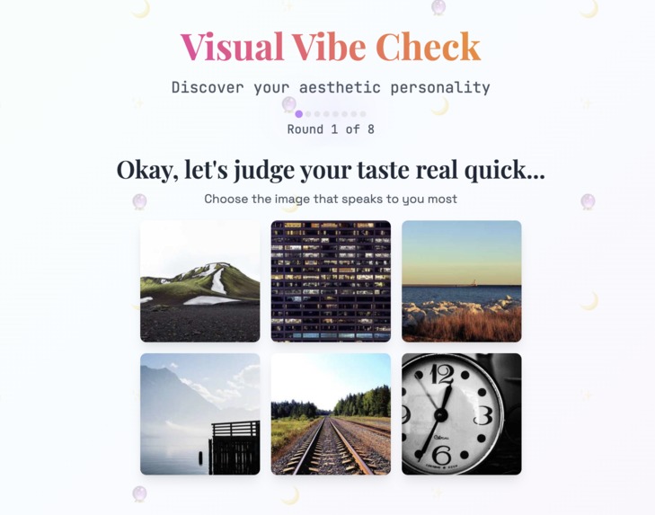 Visual Vibe Checker: Discover your aesthetic personality – screenshot 1