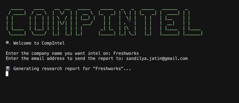 CompIntel – screenshot 1
