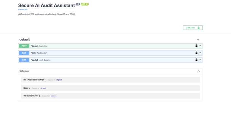 Secure AI Audit Assistant – screenshot 1