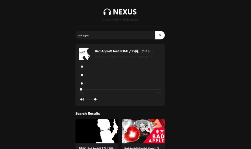Nexus - Youtube music player – screenshot 1