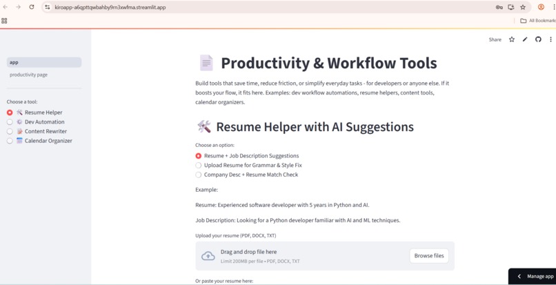 ProdAI – screenshot 1