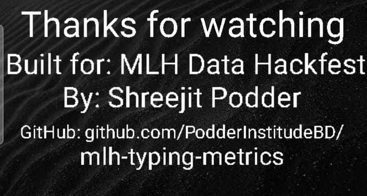 mlh-typing-metrics – screenshot 2