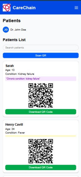 CareChain2.0: Decentralized Offline-First Patient Management – screenshot 5