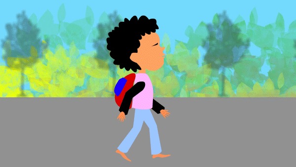 ANIMATED STUDENT GOING TO SCHOOL ANIMATION – screenshot 1