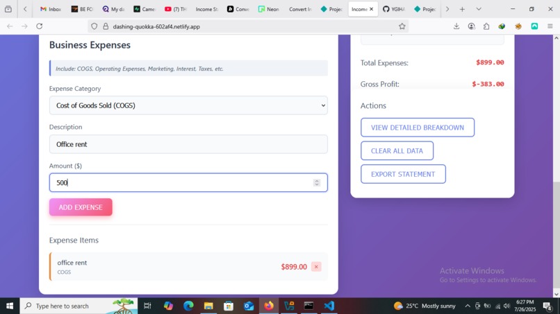 Track your business revenue and expenses  – screenshot 3
