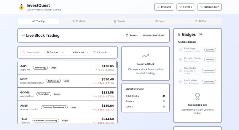 InvestQuest – screenshot 1
