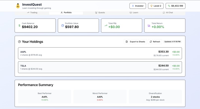 InvestQuest – screenshot 2