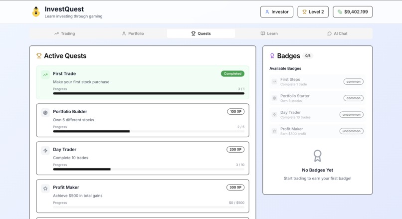 InvestQuest – screenshot 3