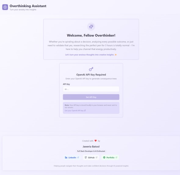 Overthinking Assistant – screenshot 2