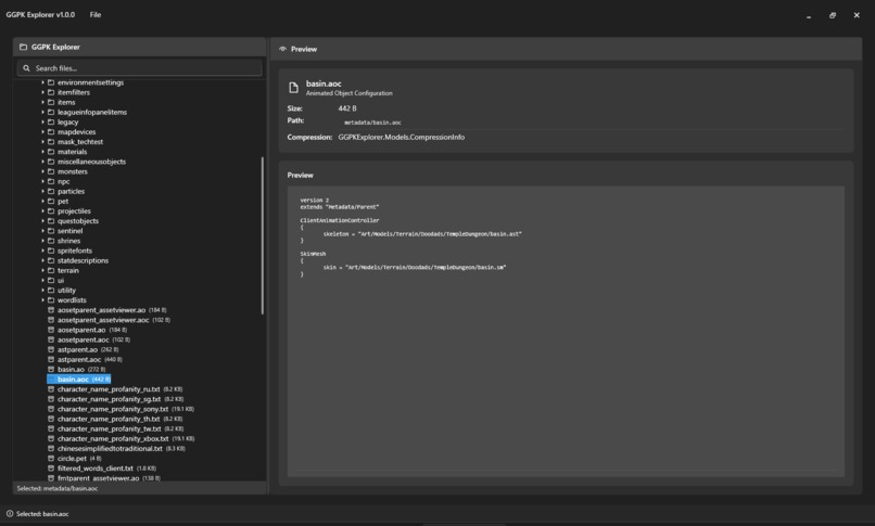 GGPK Explorer – screenshot 3