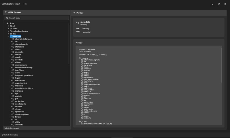 GGPK Explorer – screenshot 2