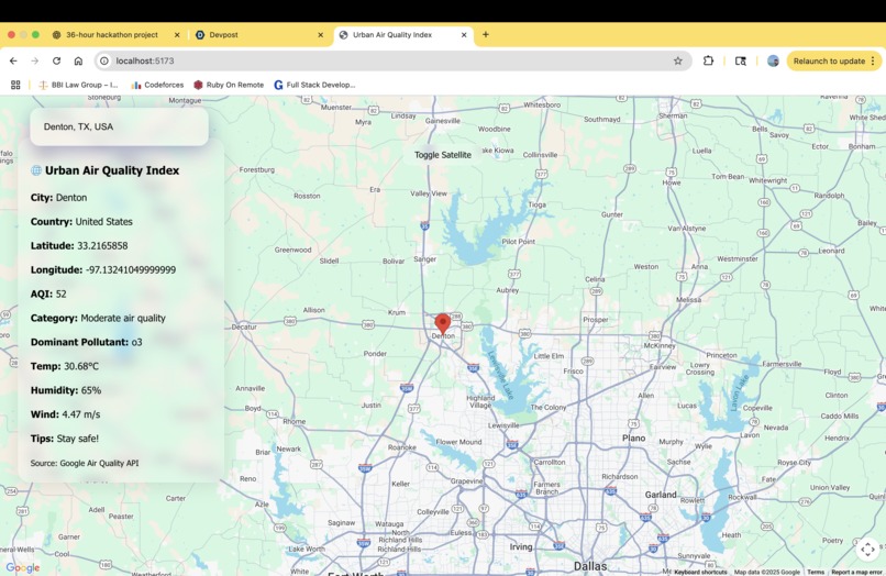 Urban Air Quality Index – screenshot 1