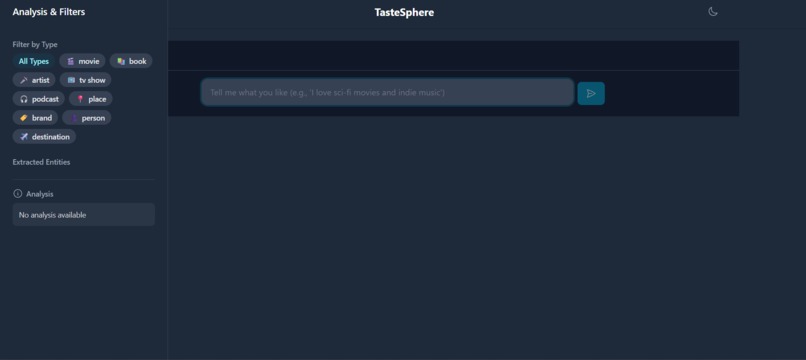 TasteSphere – screenshot 1