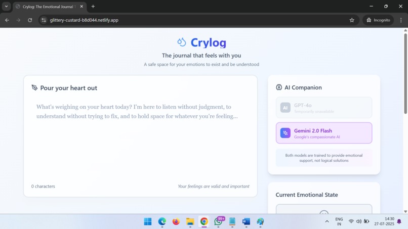 Crylog – screenshot 3
