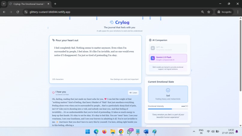 Crylog – screenshot 5