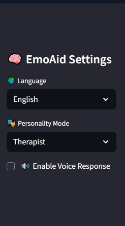 Emoaid:Chatbot for Sensitive Souls – screenshot 3
