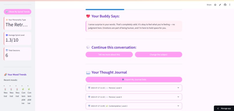 Overthinking_buddy – screenshot 5