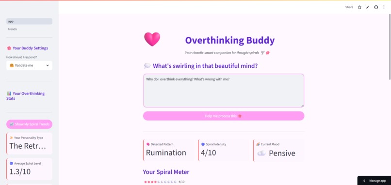 Overthinking_buddy – screenshot 6