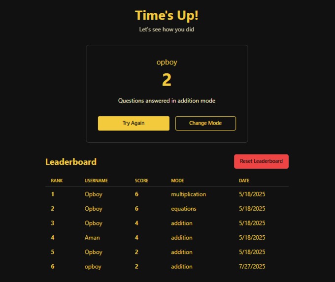 MathsBlitz – screenshot 1