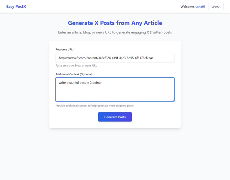 Easy-Post – screenshot 1