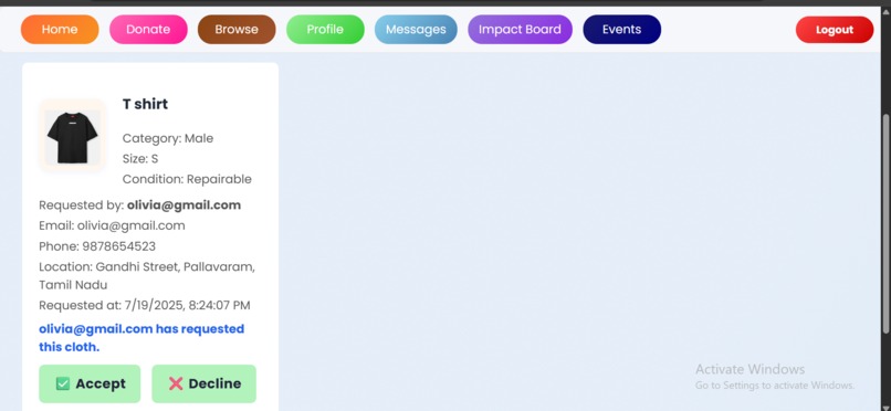 ReWear – Your Sustainable Clothing Exchange Platform – screenshot 16