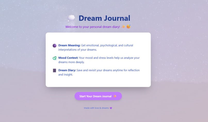 Dream Journal – screenshot 1