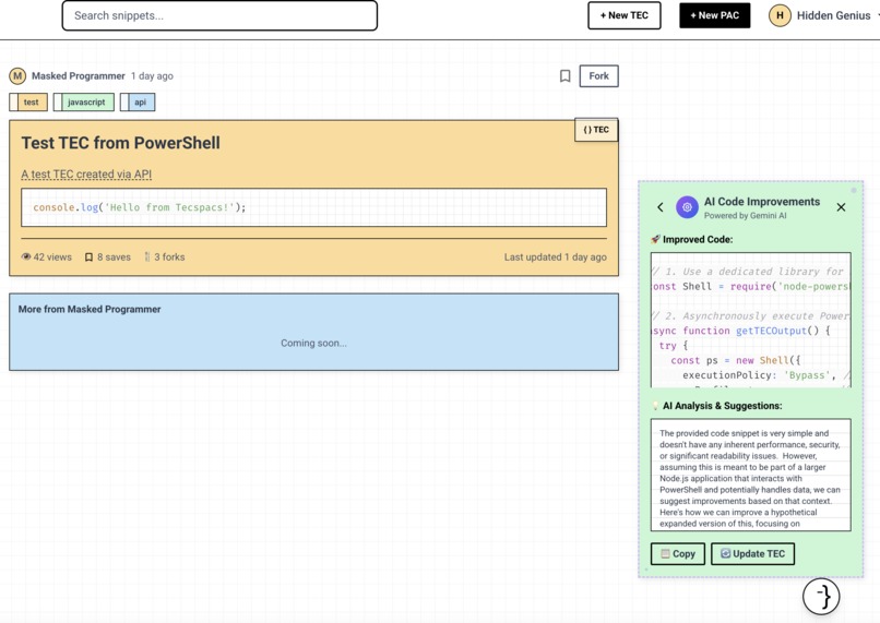 Tecspacs – screenshot 2