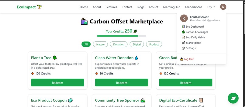 EcoImpact – screenshot 2