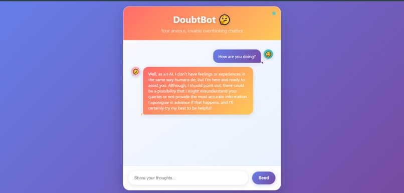 DoubtBot  – screenshot 1