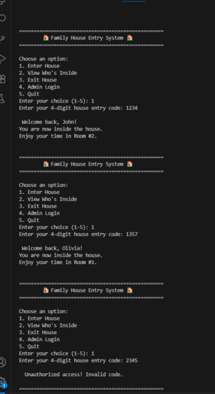Family House Entry System – Secure Edition – screenshot 5