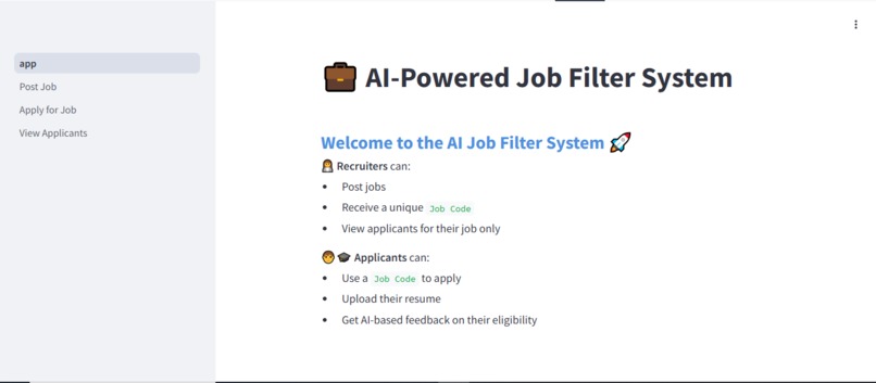 Ai Job Filter App – screenshot 1