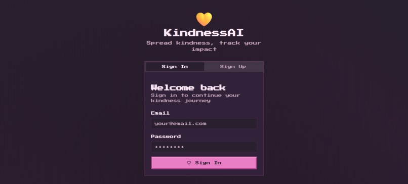 Mood kindness app – screenshot 1