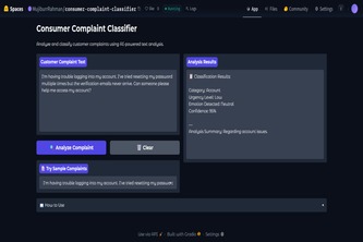 Consumer Complaint Classifier 