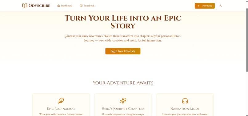 Odyscribe - Your Hero Journaling App – screenshot 1