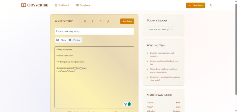 Odyscribe - Your Hero Journaling App – screenshot 2