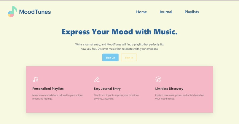 MoodTunes (Team 17) – screenshot 1