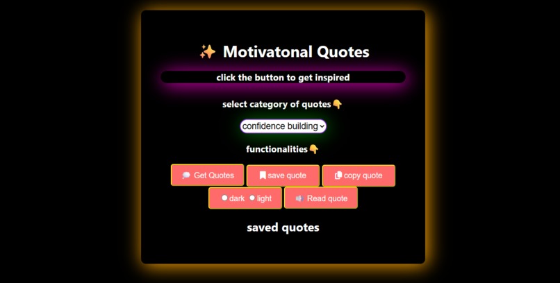motivational quote generator – screenshot 1