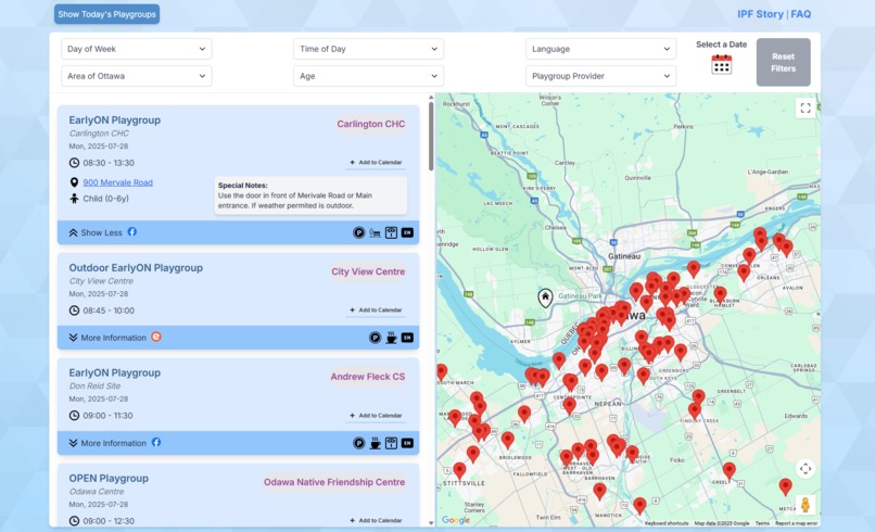 The Incredible Playgroup Finder – screenshot 1