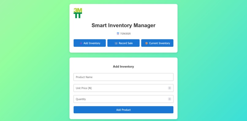 Smart Inventory Manager (Offline Stock & Sales Tracker) – screenshot 1