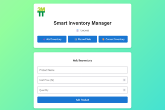 Smart Inventory Manager (Offline Stock & Sales Tracker)