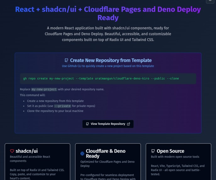 CloudFlare-Deno Boilerplate – screenshot 1
