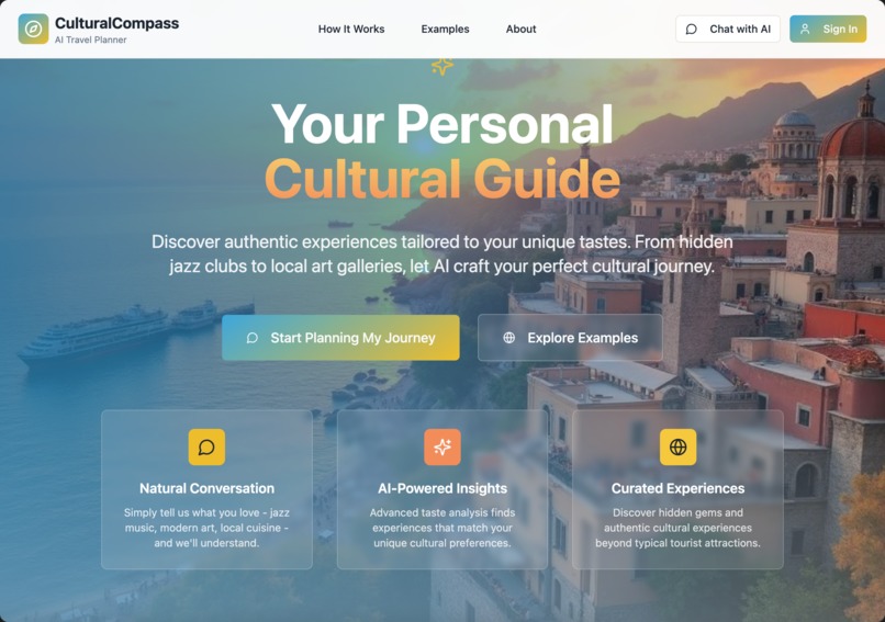 CulturalCompass: AI Travel Planner – screenshot 1