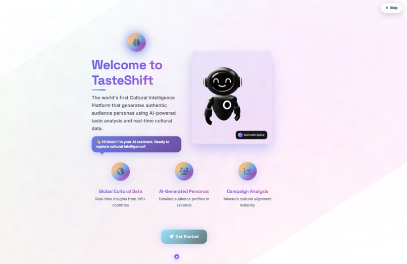 TasteShift-Qloo Powered Analysis – screenshot 1